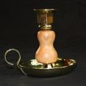 Brass and Cherry Candle Stick Holder - Image 2