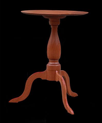 Handcrafted Wooden Candle Stand Table in Vermont